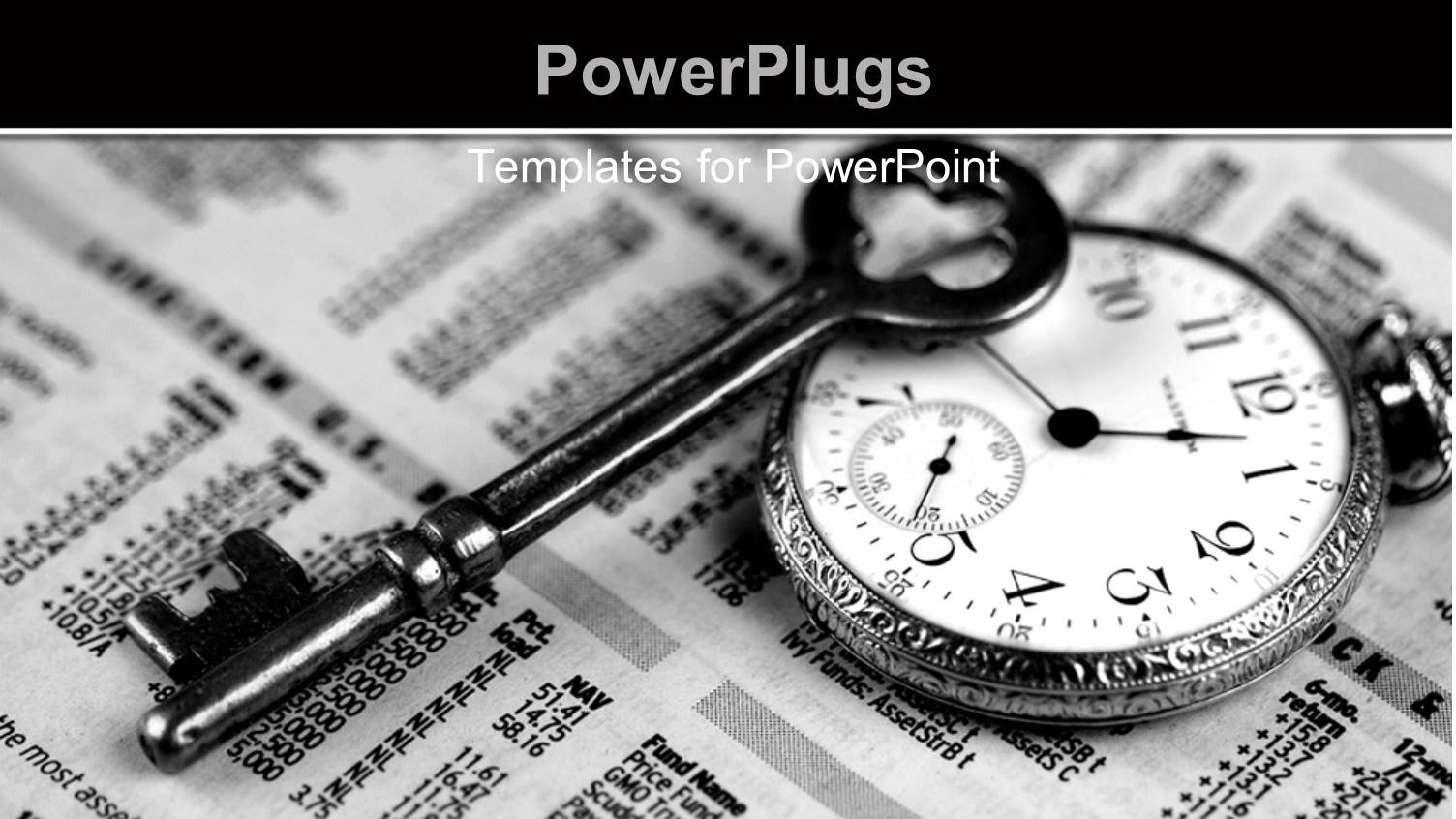 a Clock with a Newspaper in the Background