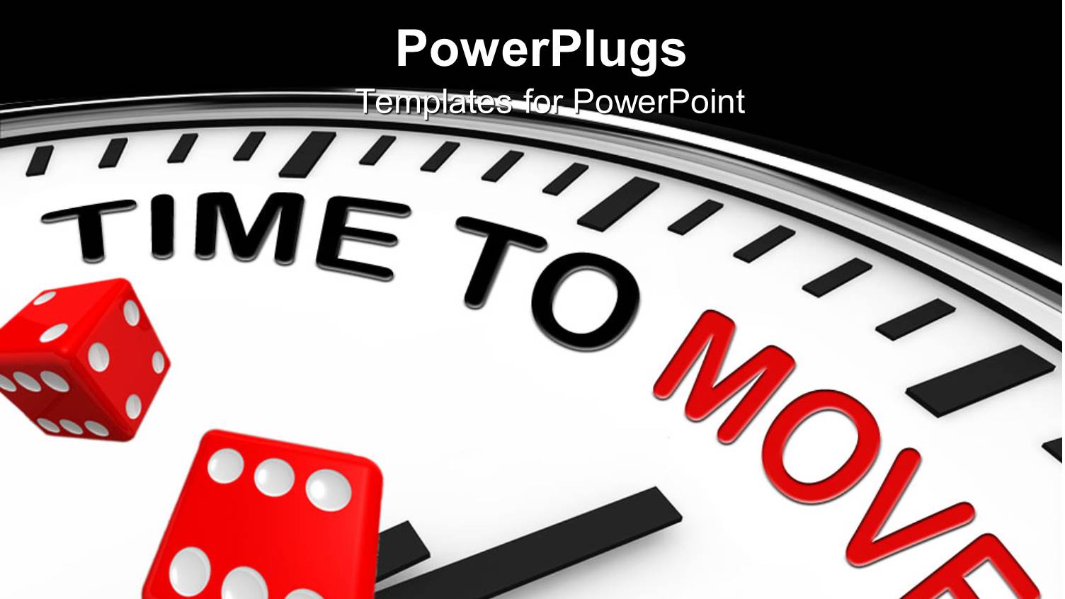 a Clock with the Words Time to Move and Blackish Background