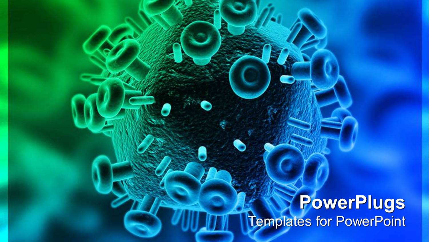 Close-up 3D HIV Virus