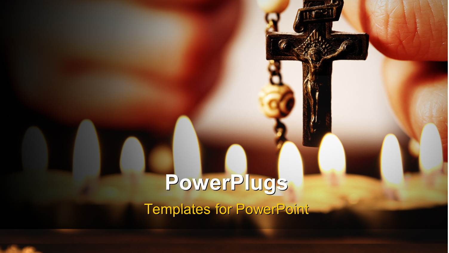 Close-up of Hands with Rosary Sending a Prayer to God with Black Color