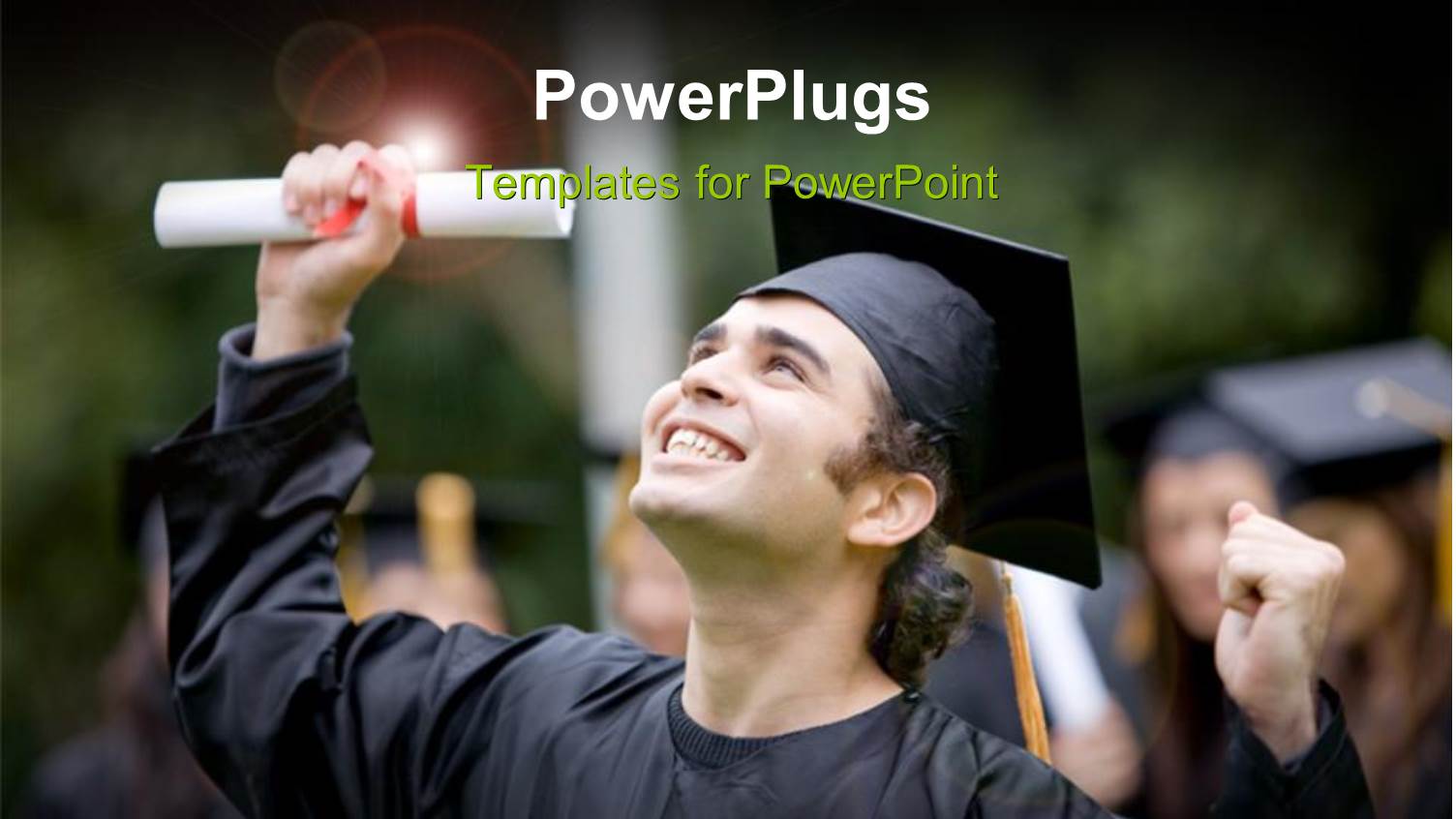 Close-up of Happy Graduant with Diploma and Graduation Cap