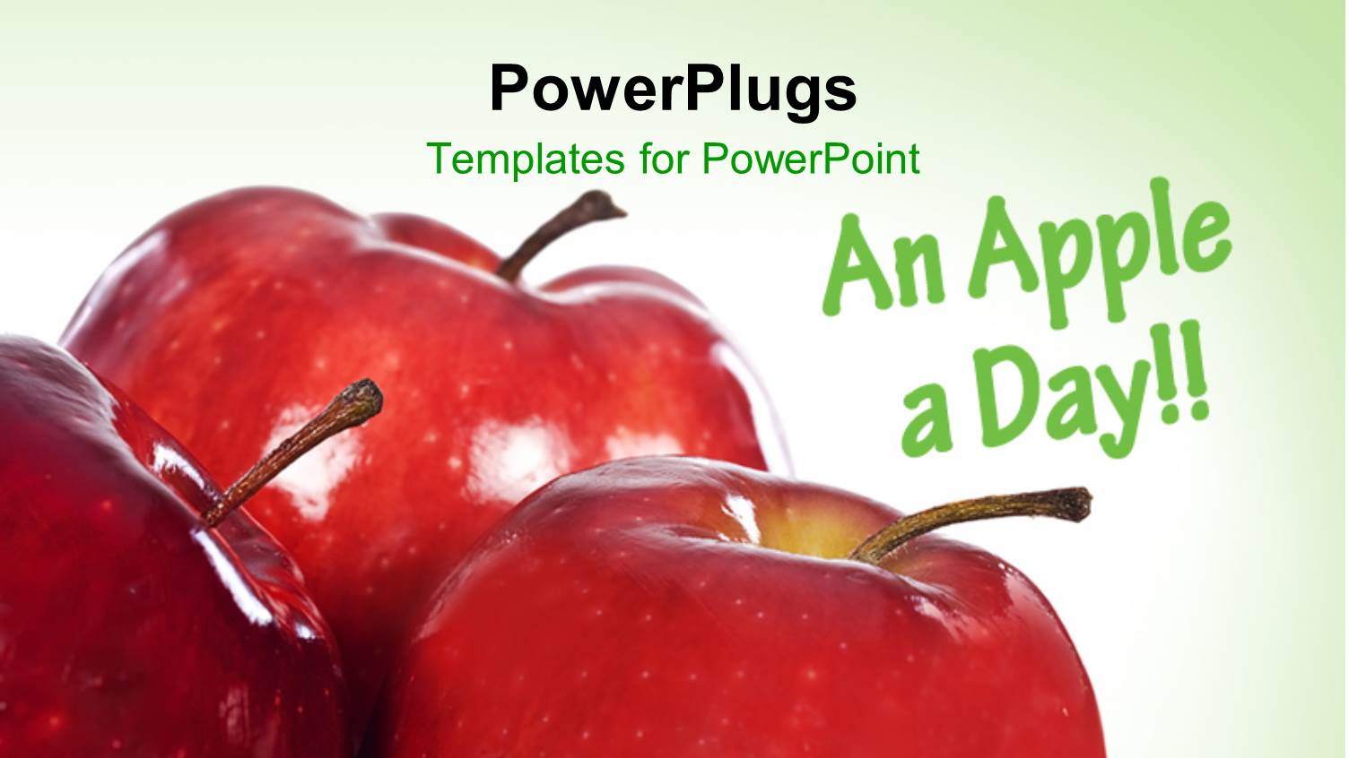 Close-up of Three Red Apples on Green Surface