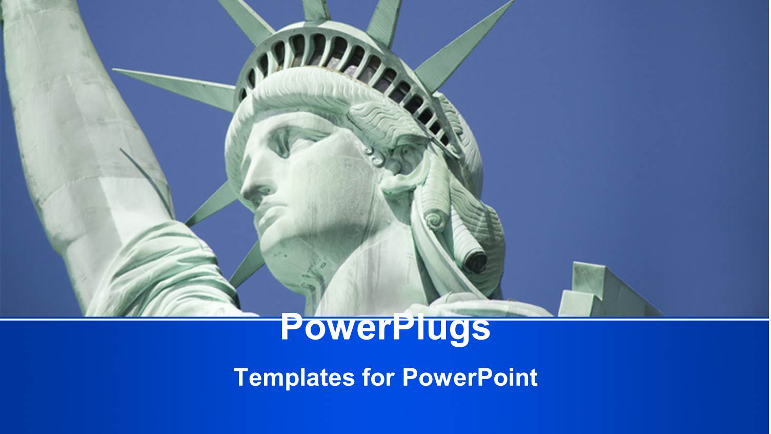 Close-up View of the Statue of Liberty with Clear Sky in Background