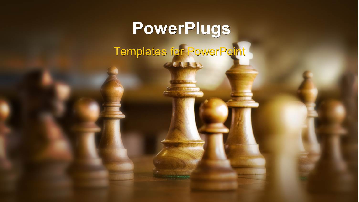 Close-up of Wooden Queen and King Chess Piece on Chess Board