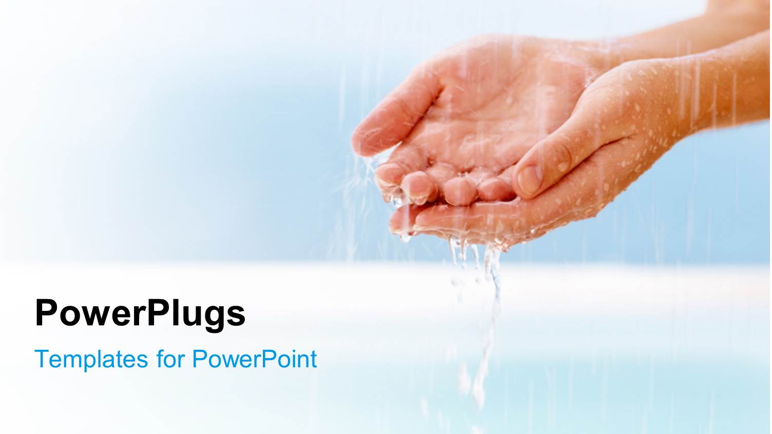 Close-up of Young Woman Washing her Hands Over Bright Background