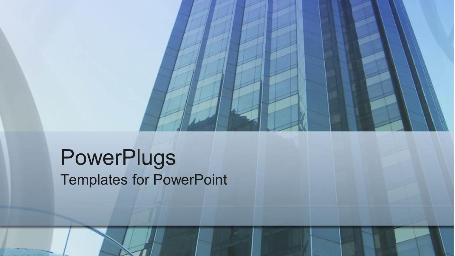 Close Up of Blue Skyscraper in Light Blue Background