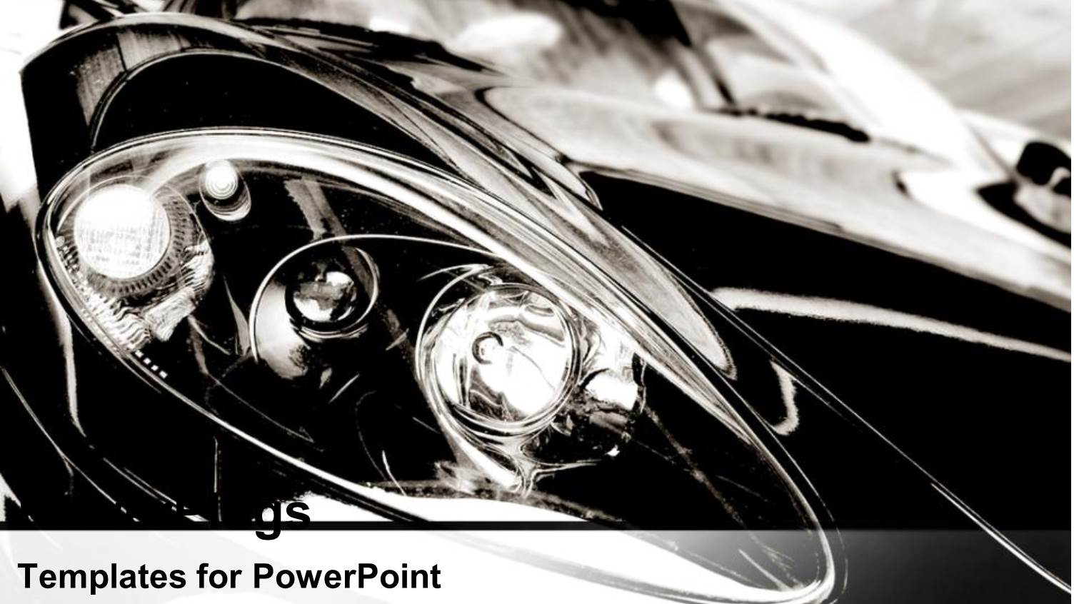 Close Up of Car Light Black and White Background