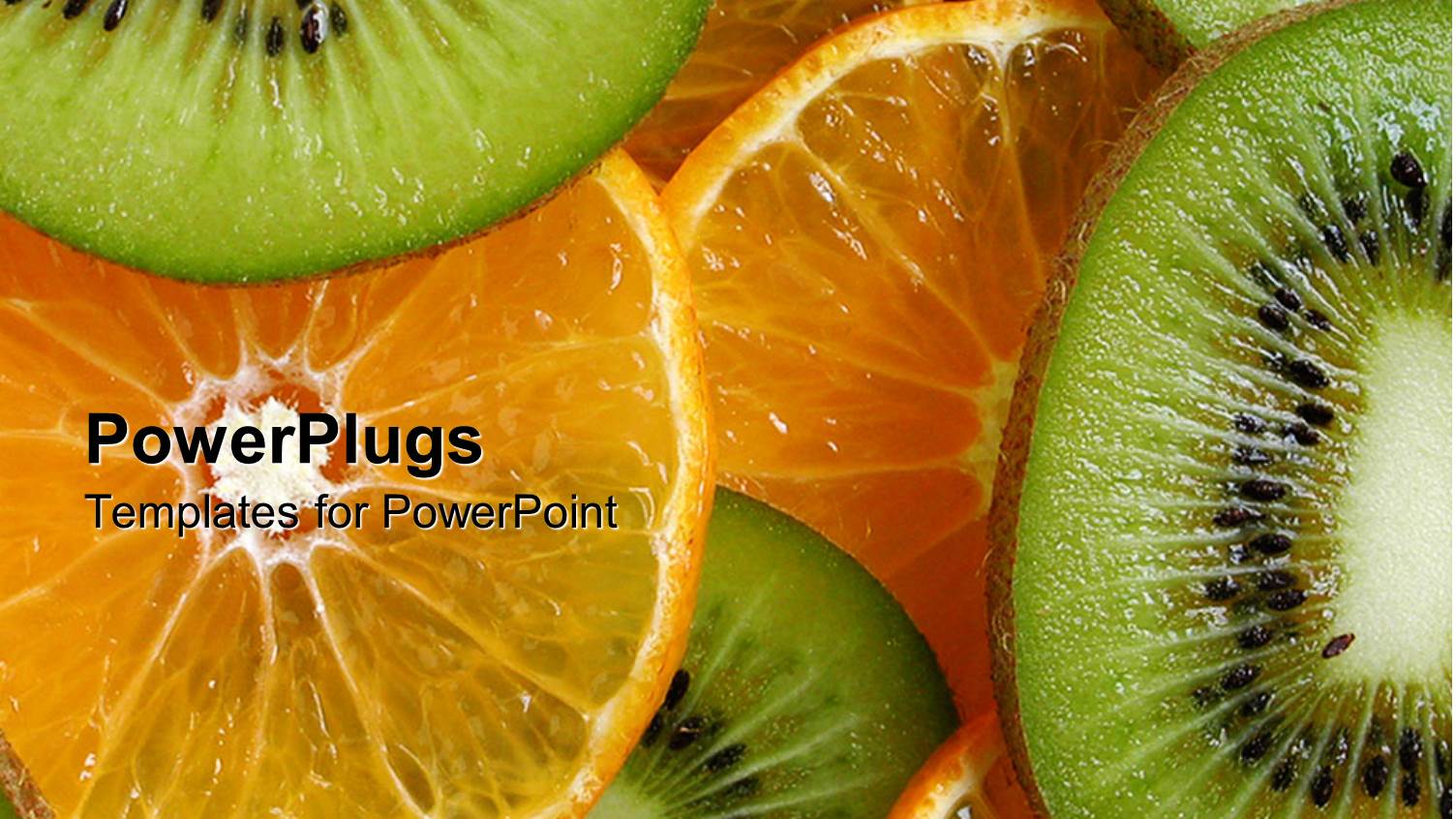 Close Up of Freshly Cut Orange and Kiwi Slices