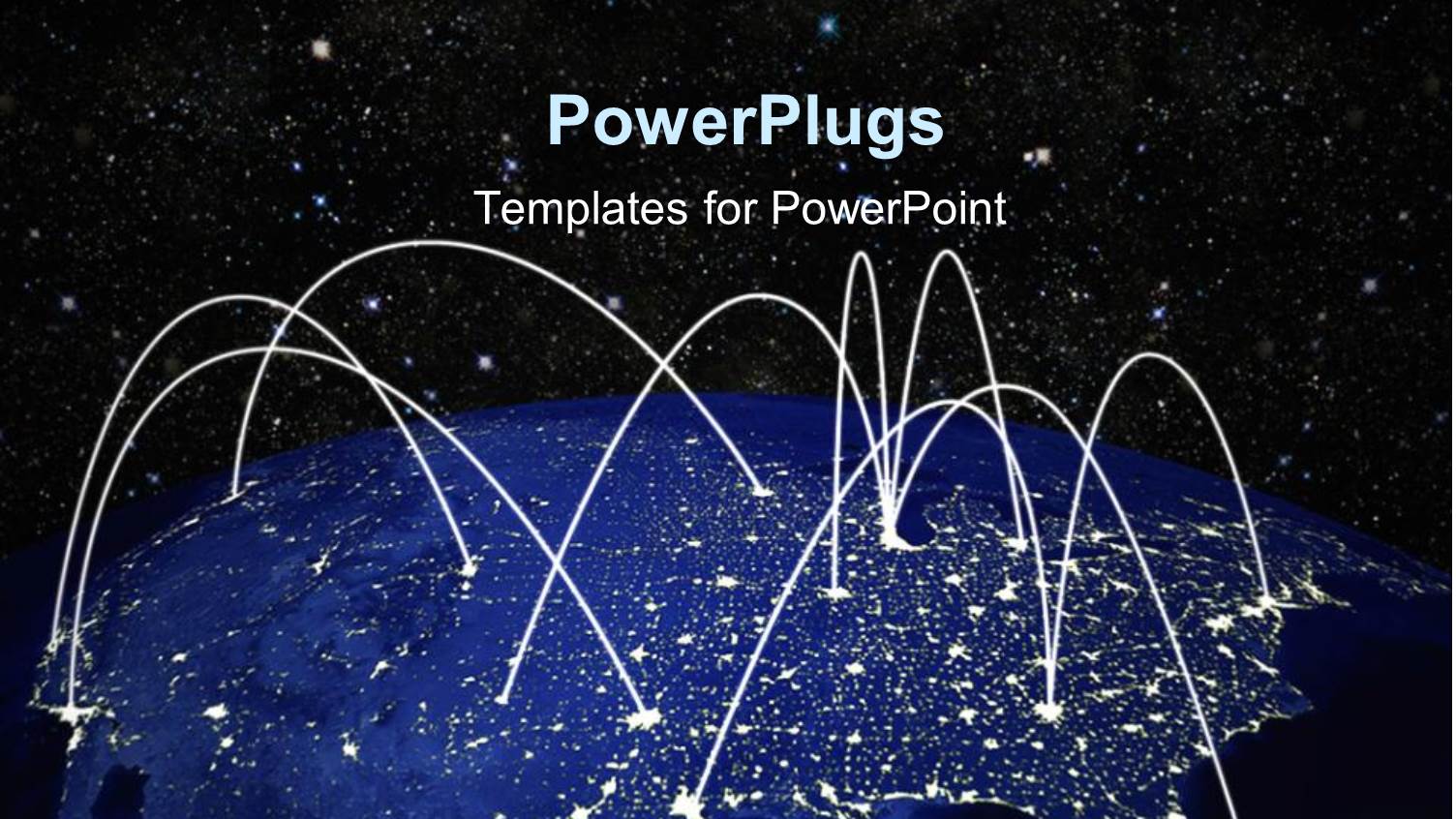 Close Up of North America on Globe at Night with Inter-City Communication Links