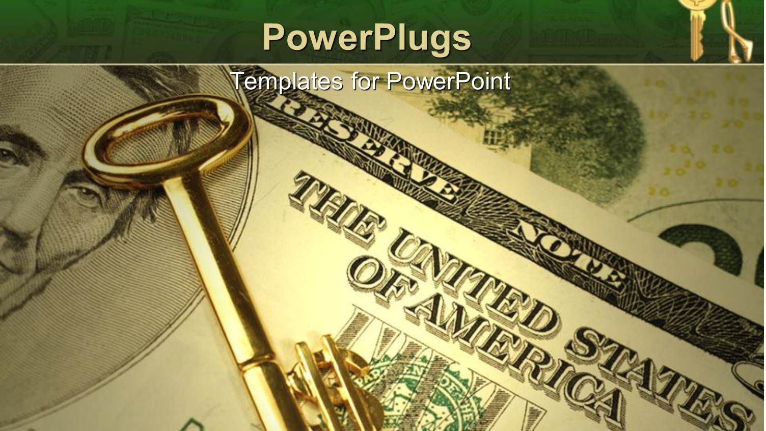 Close Up Shot of a Dollar Bill and a Golden Key