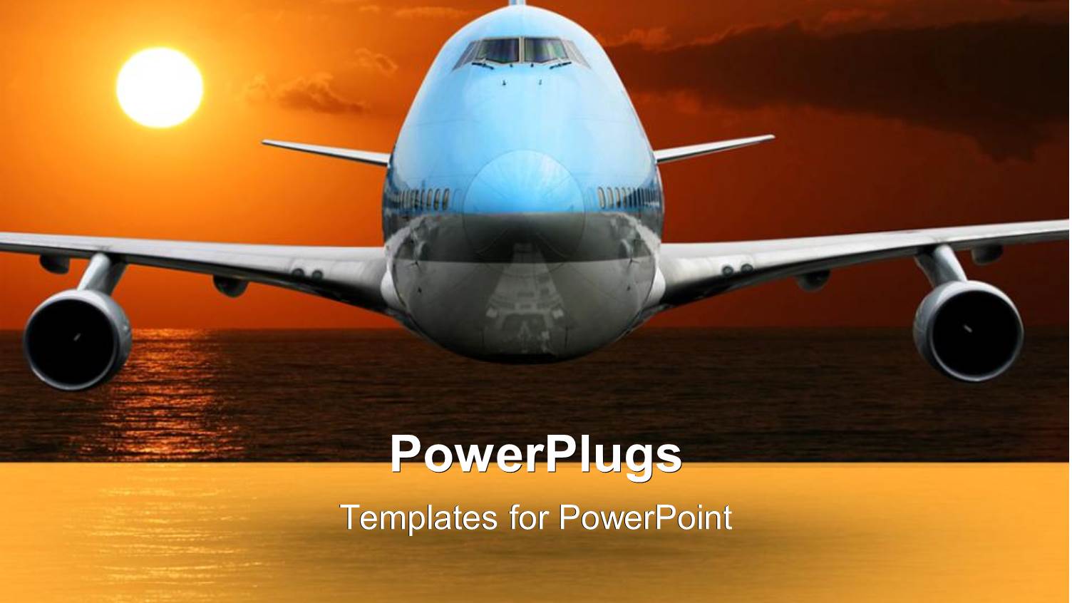 a Close Up View of an Airplane Flying Over a Sunset 