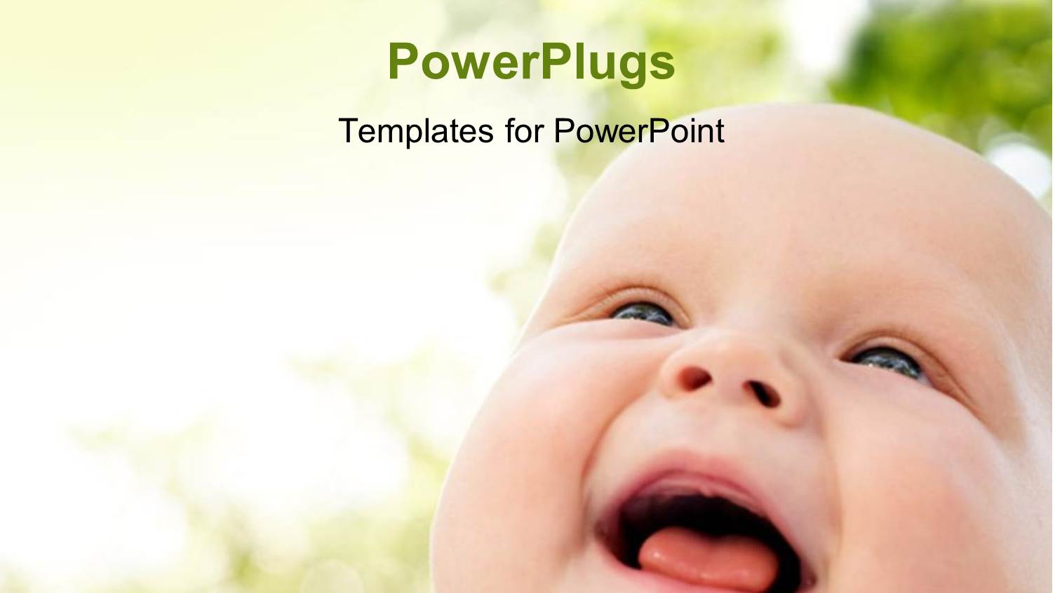 Close Up View of a Cute Smiling Baby on a Blurry Background