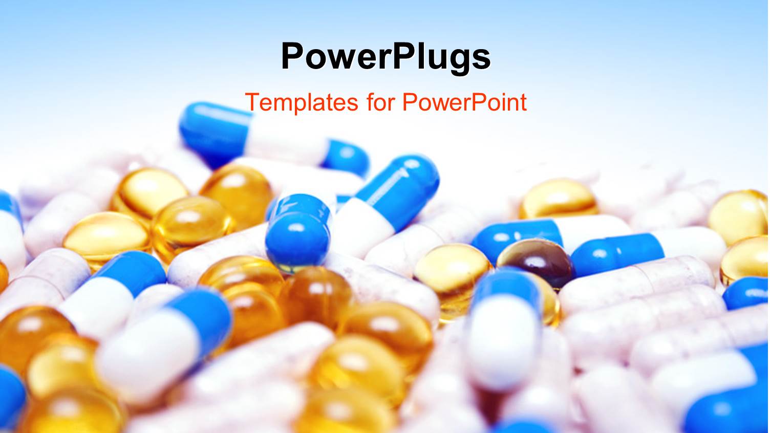 Close Up View of Multi Colored Tablets and Capsules with Blue Color