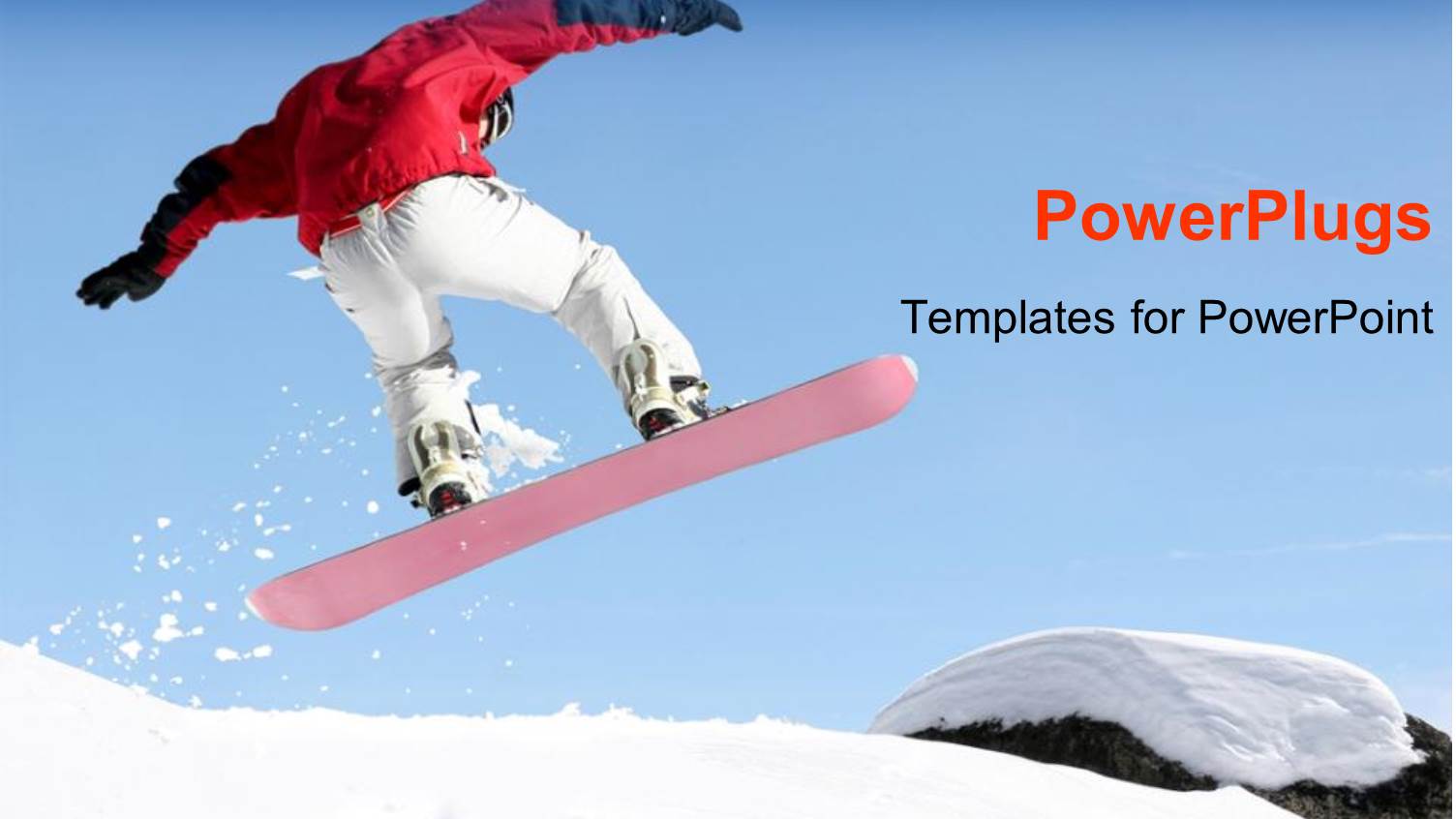 Close Up View of Snowboarder Jumping in the Air on Snowy Mountain