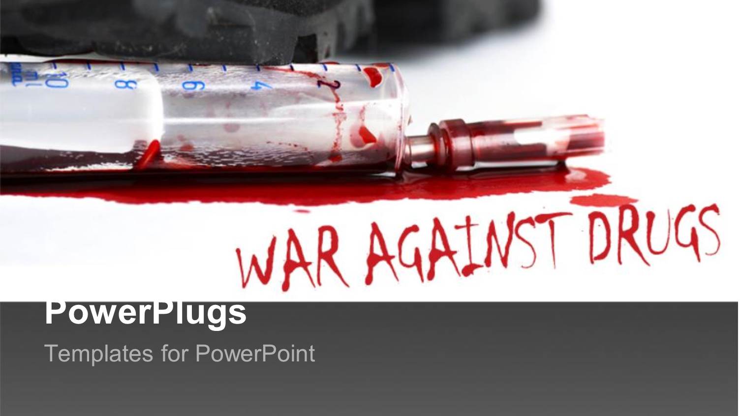 Close Up View of a Syringe with Blood and a Text Spelling Out some Words