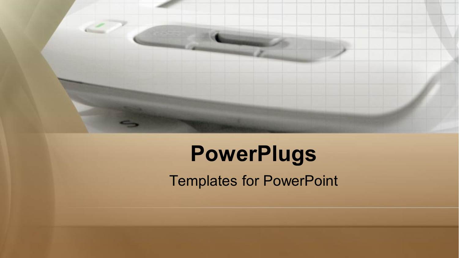 a Close Up View of a White Equipment on a Brown Surface