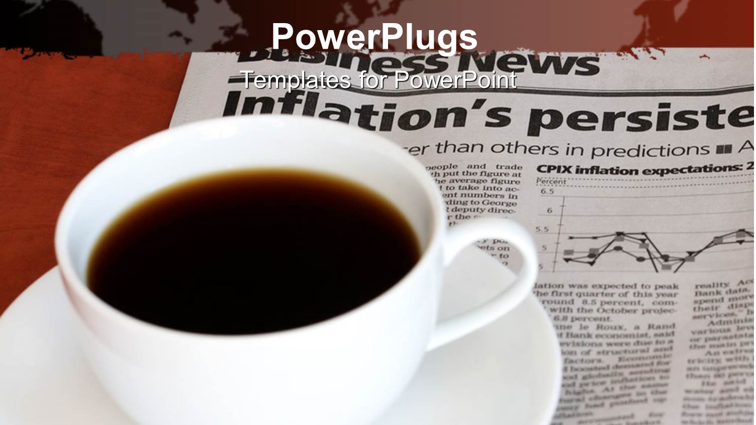 Coffee Cup on Business Section of Newspaper