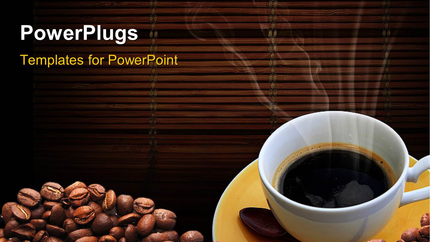 a Coffee Cup with a Number of Coffee Beans