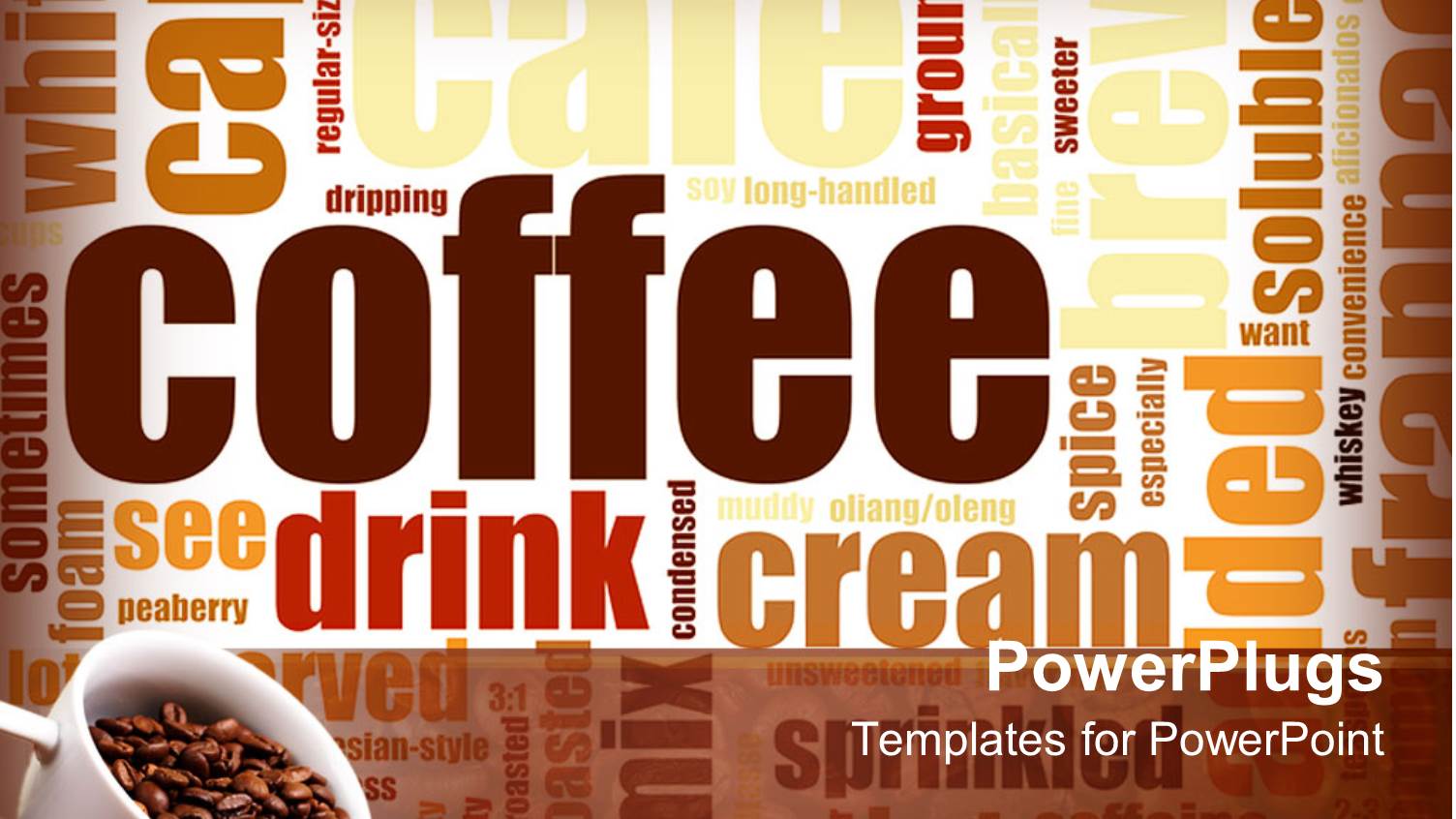 Coffee Grains Abstract Background Collage of Coffee Ingredients