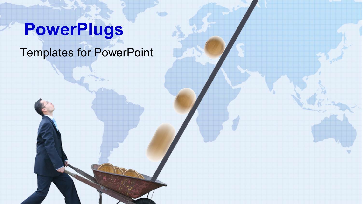 Coins Rolling Down Stock Market Graph into Wheel Barrow, Investing, Making Money