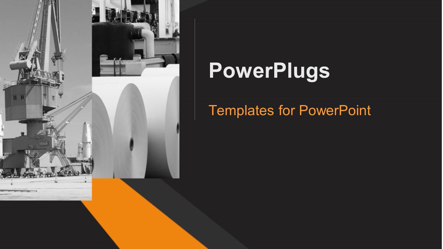 Collage of Industrial Concept with Nice Orange Stripes in the Background