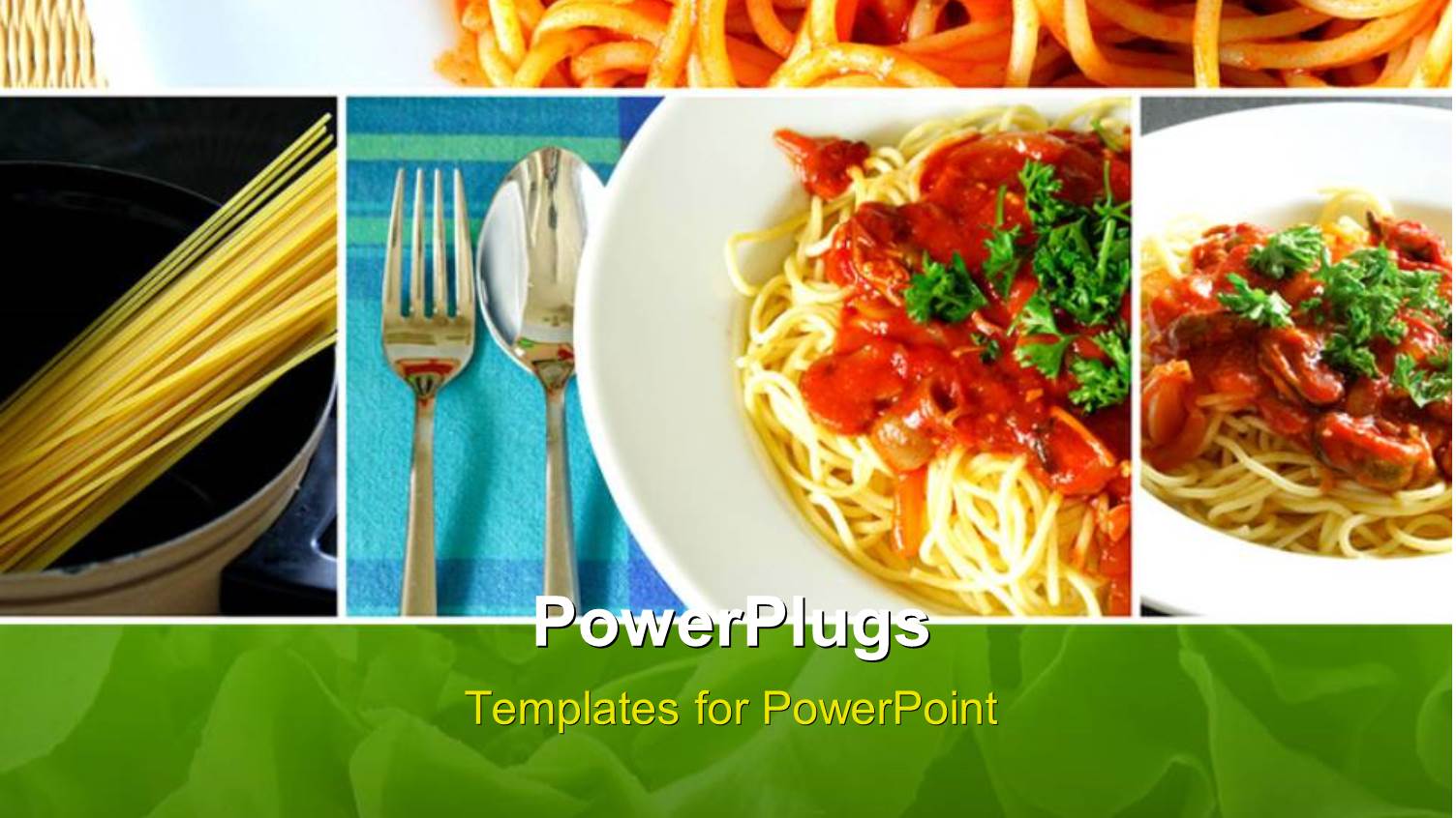 Collage of Italian Spaghetti Food Series