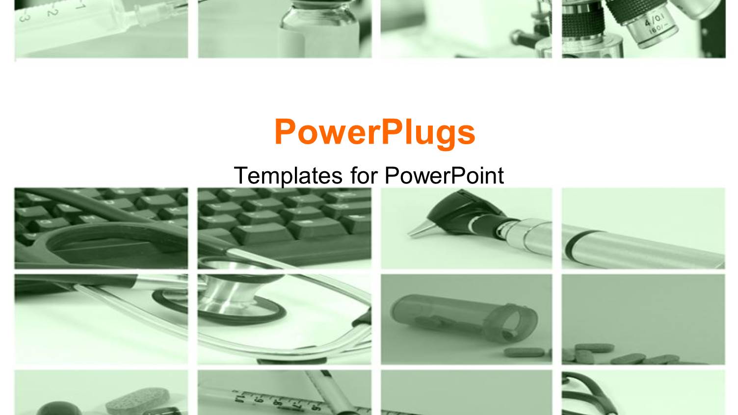 Collage of Medical and Healthcare Equipments Over White Background