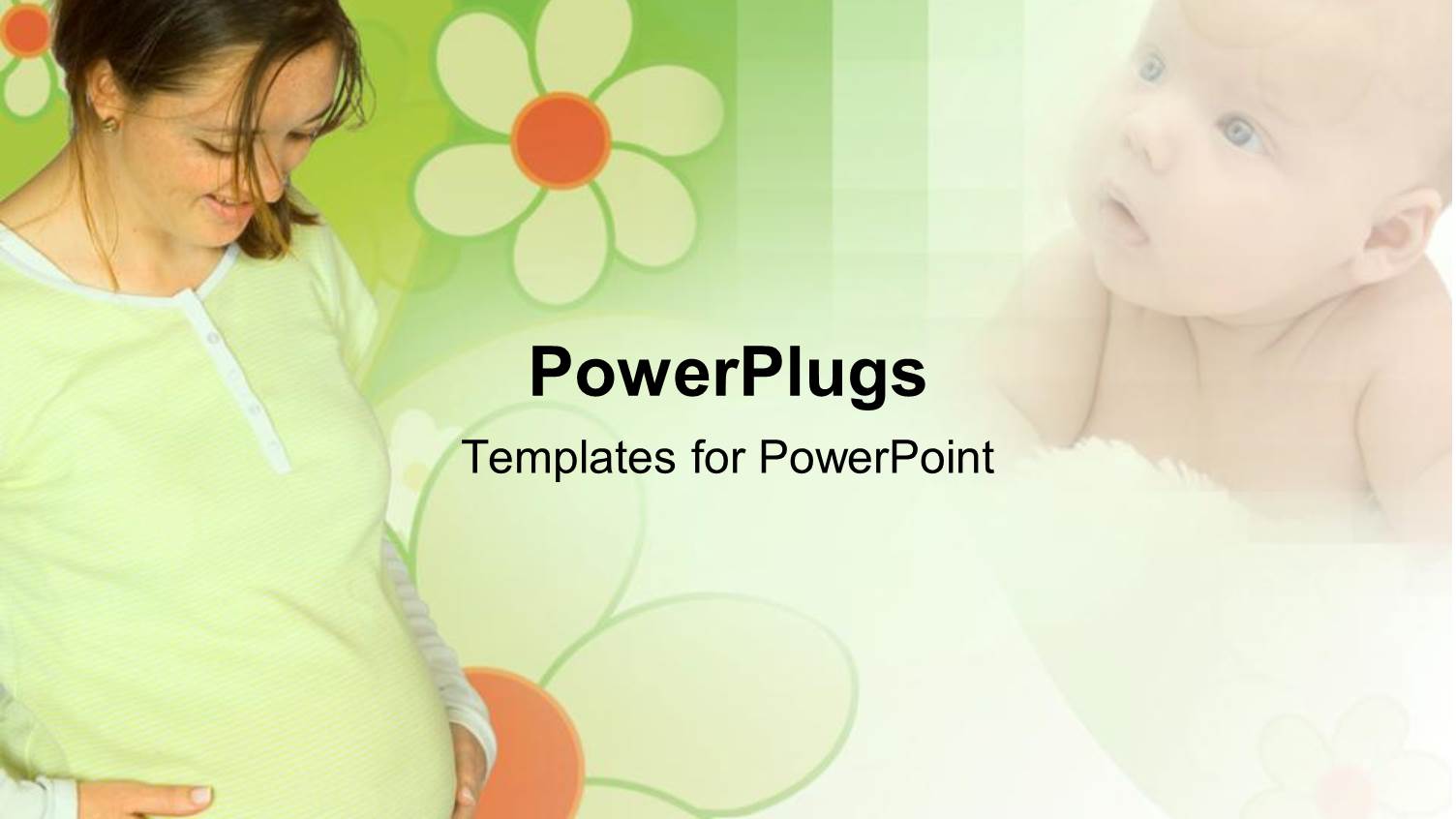 Collage of a Preganant Woman and a Baby with Flowers