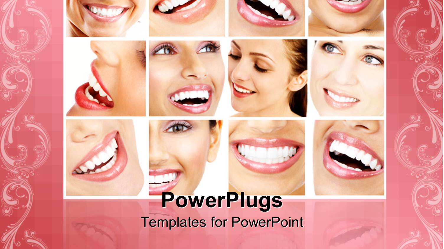 Collage of Teeth Close Ups of Beautiful Women Smiling
