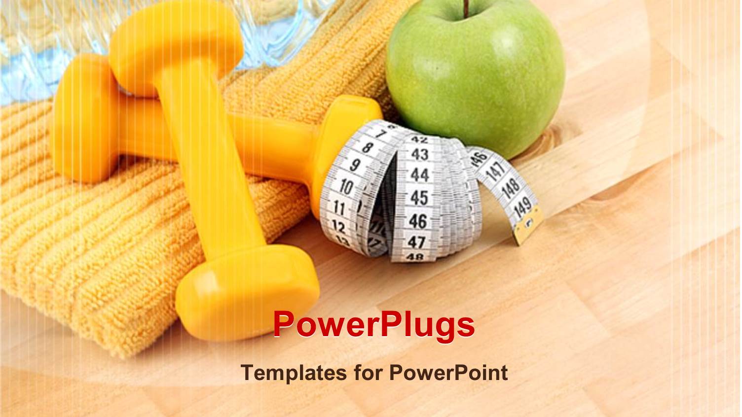 a Collection of Apple, Measuring Tape and Fitness Related Material