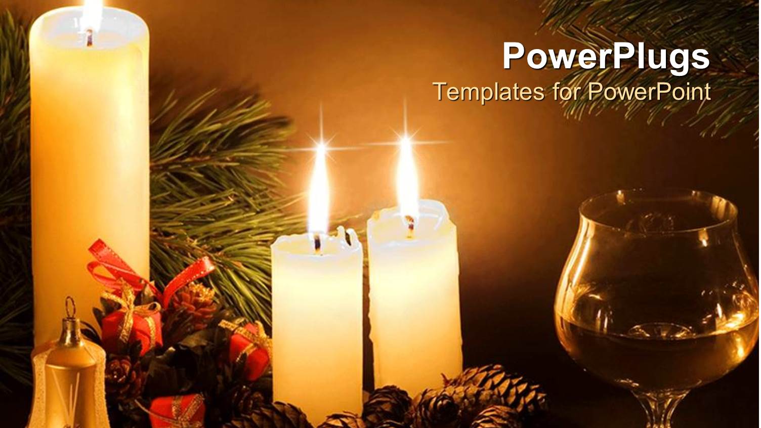 a Collection of Candles Burning with Brown Background