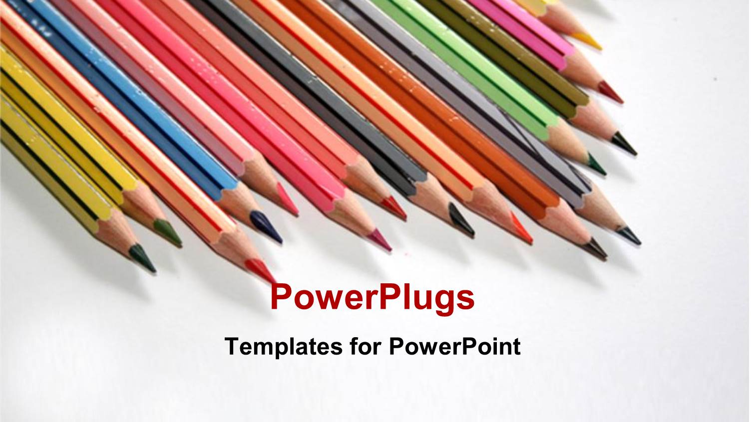 a Collection of Color Pencils with White Background