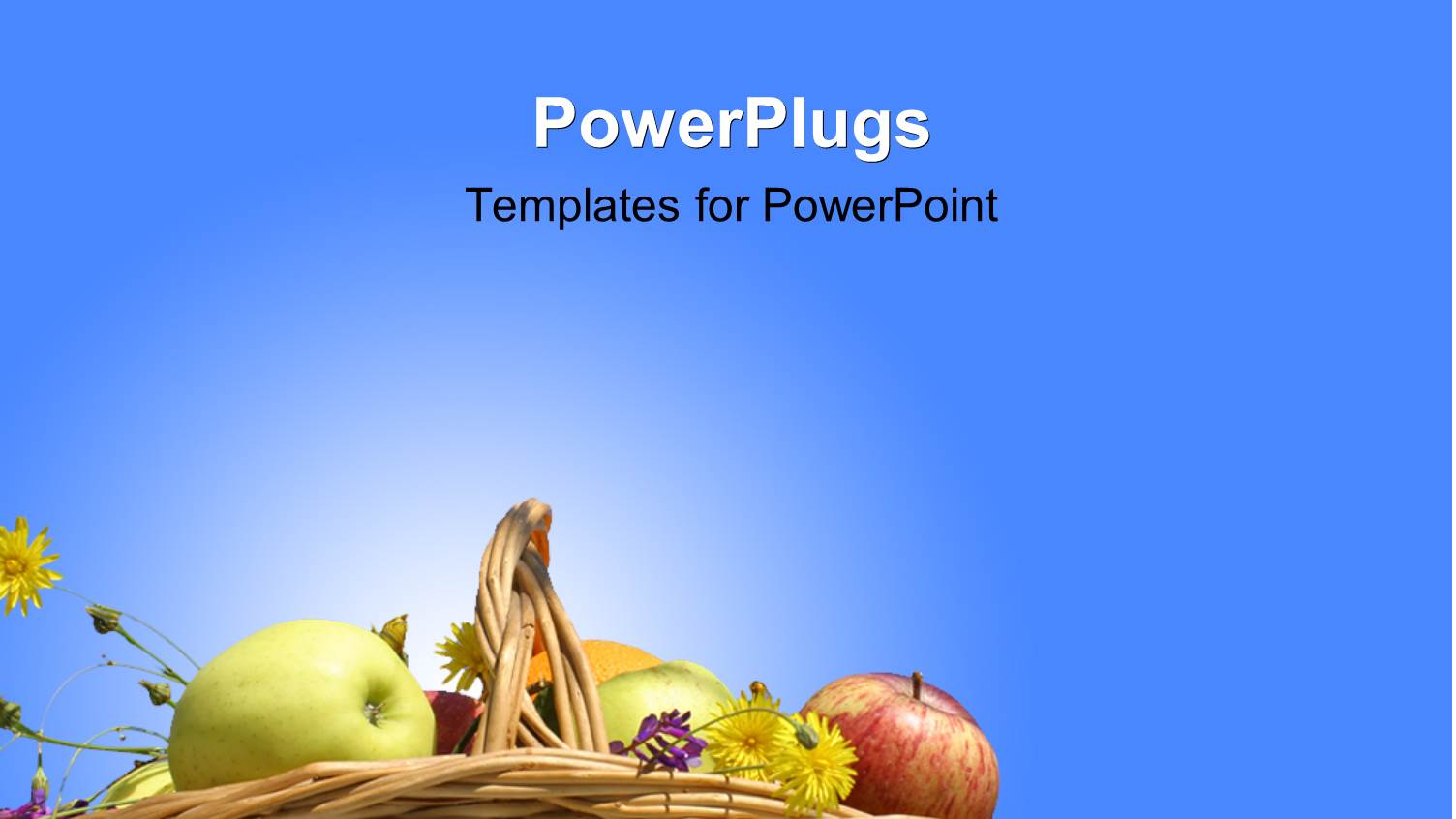 Collection of Different Healthy Fruits in Basket on Blue Background