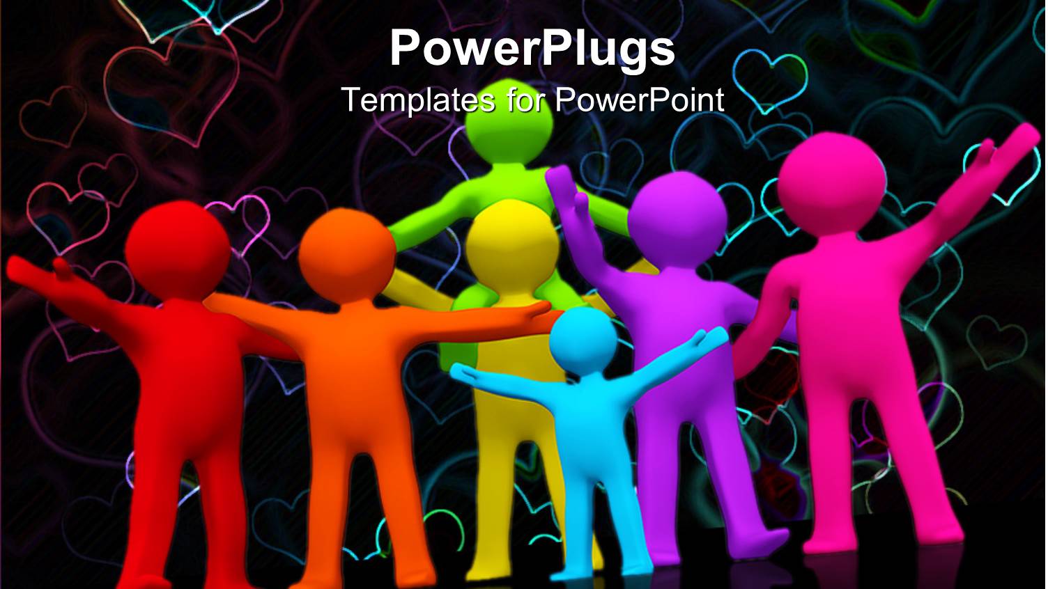 a Collection of Figures in Different Colors Celebrating and Loving Each other