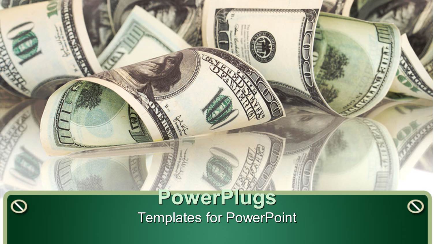 Collection of Hundred Dollar Bills Along with their Reflection