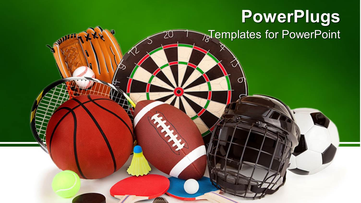 a Collection of a Number of Sports Item, from Football to Basketball