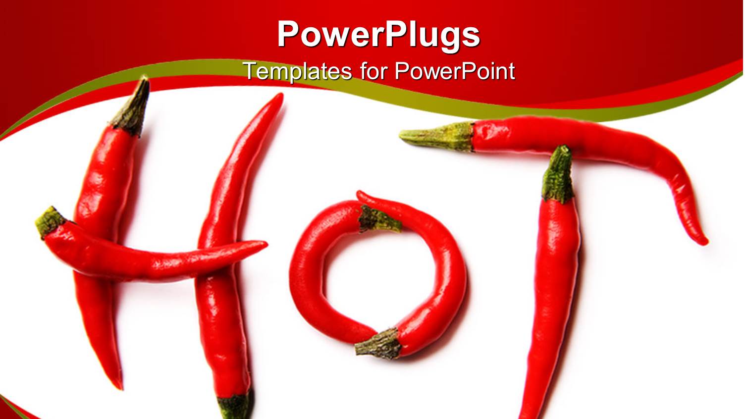 a Collection of Red Chili Peppers Making the Word Hot