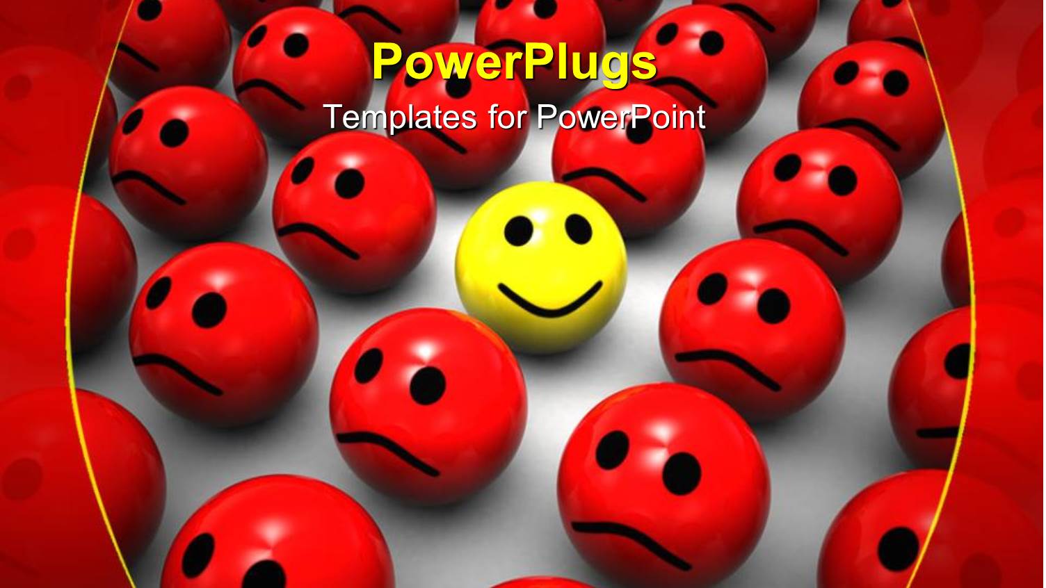 a Collection of Sad Faces and in the Middle of them a Happy Face is Being Shown