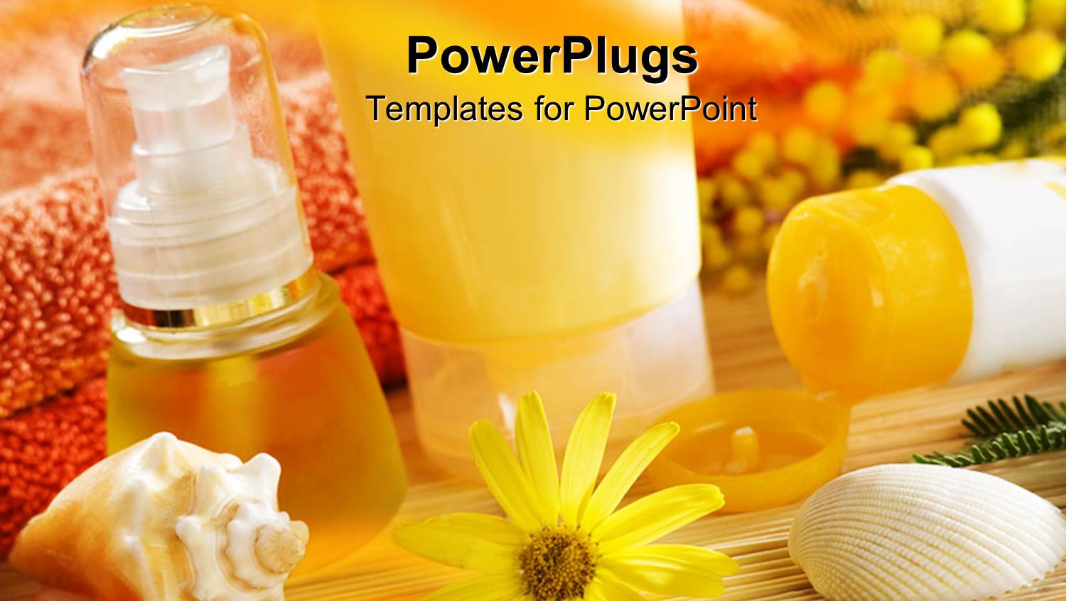 a Collection of Spa Products with Blurred Background