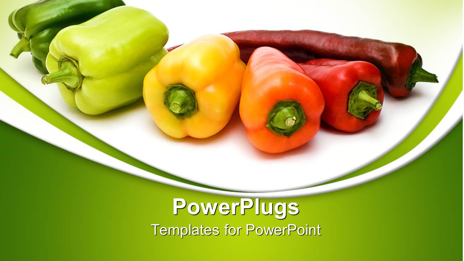 a Collection of Various Kinds of Peppers Placed Together with Green Background
