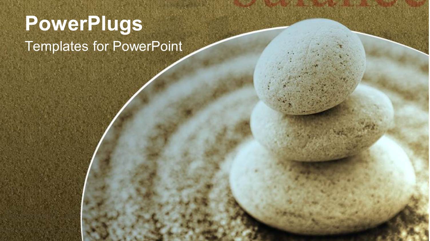 a Collection of Zen Stones Along with Sand Grains with Brown Background