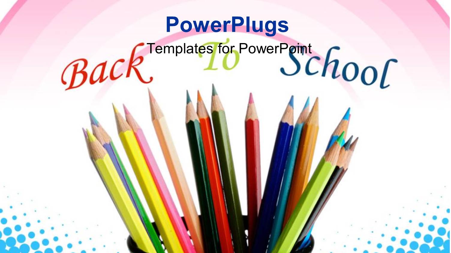 Color Pencils in Pencil Holder with Back to School in Background