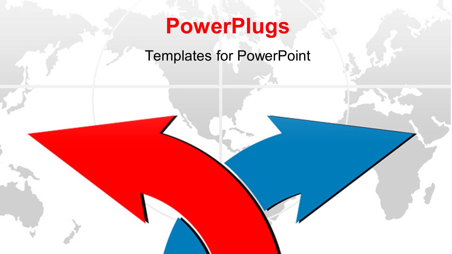 Colored Curved Arrows Depicting Different Choices Over World Map