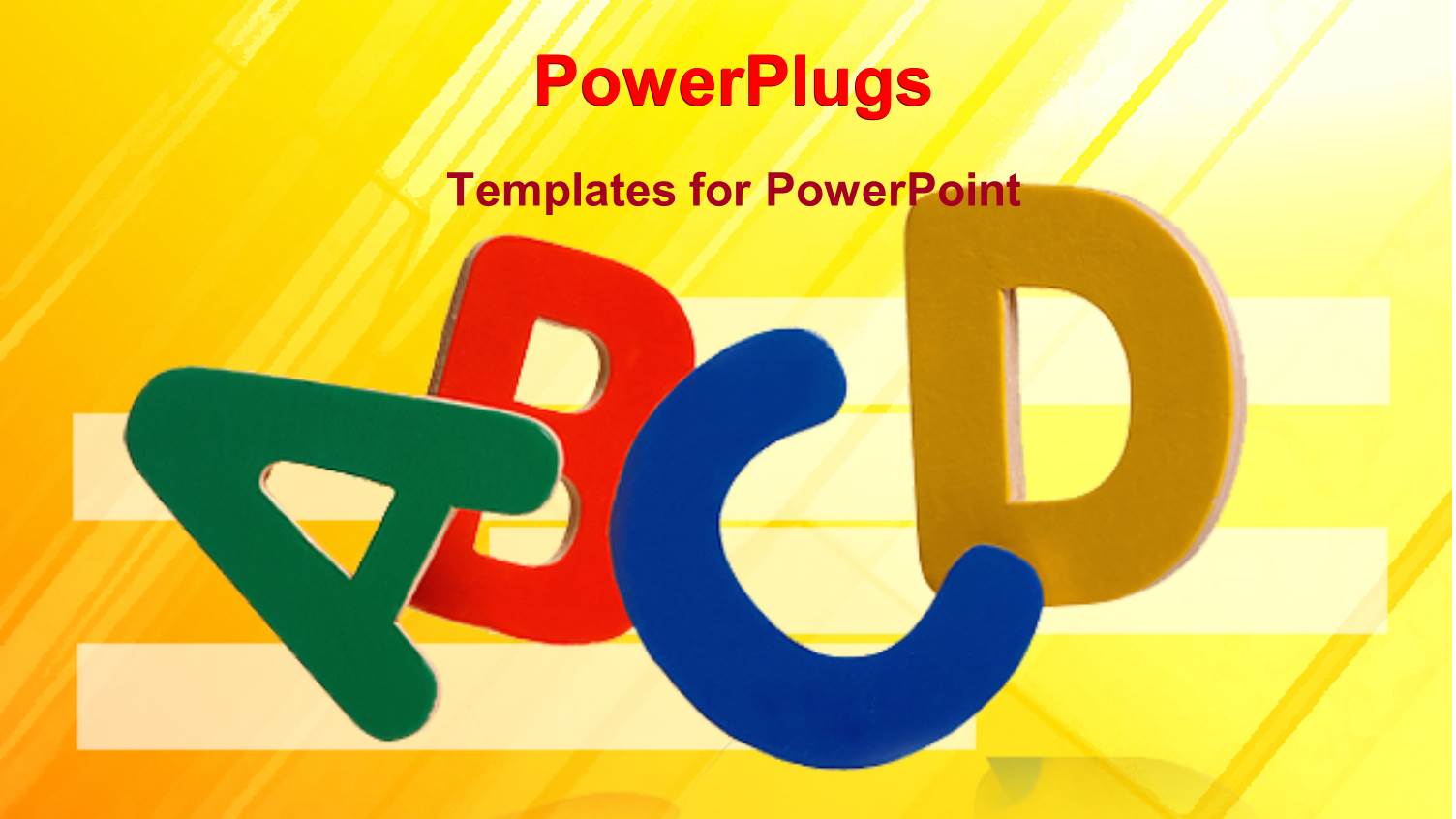 Colored Letters ABCD on Abstract Yellow and White Surface