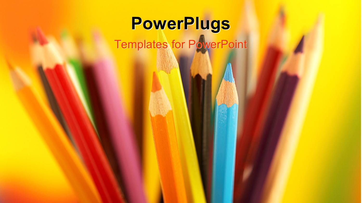 Colored Pencils in Pencil Jar Over Colorful Background 