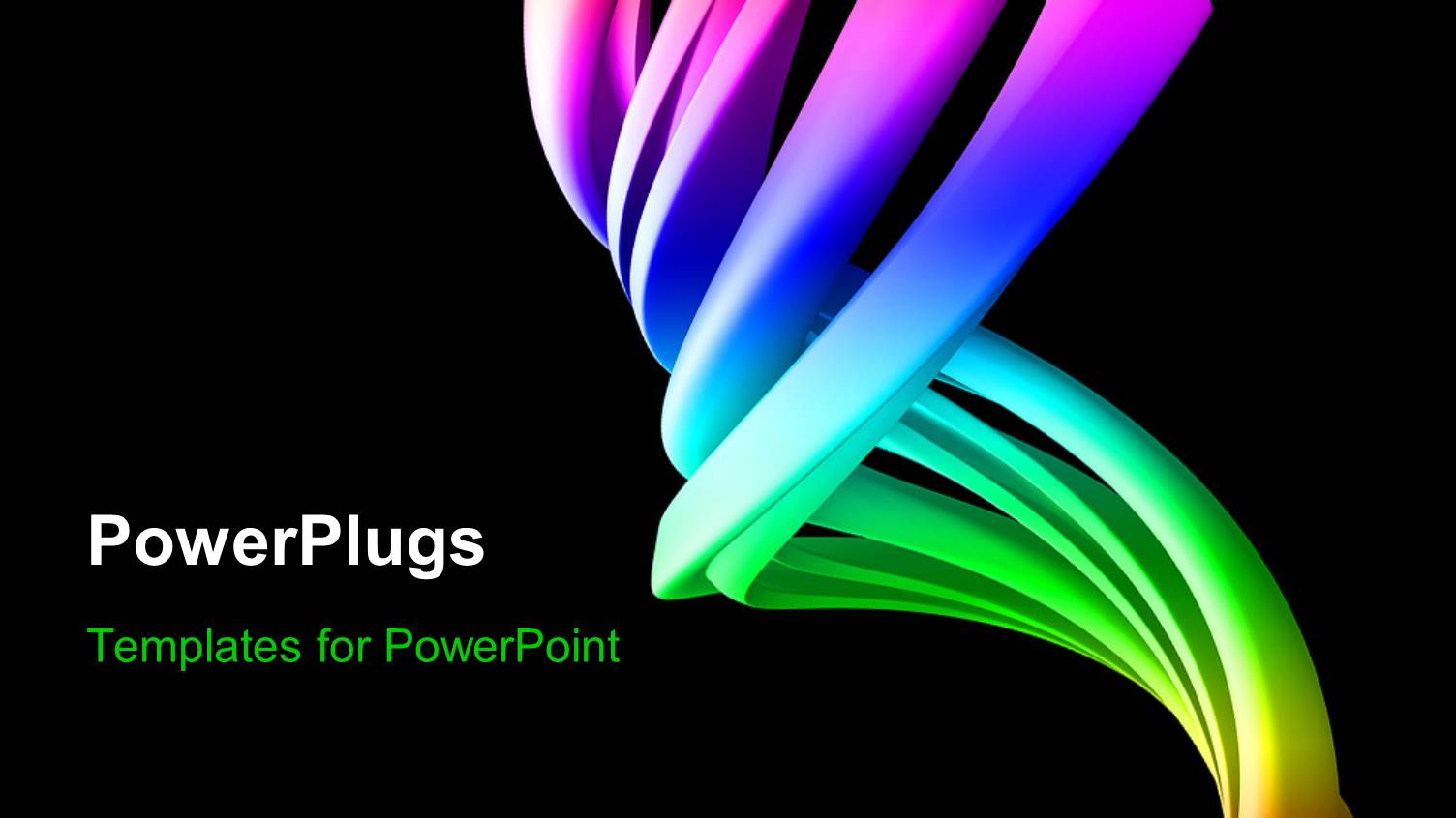 Colorful Abstract 3D Curves with Black Color