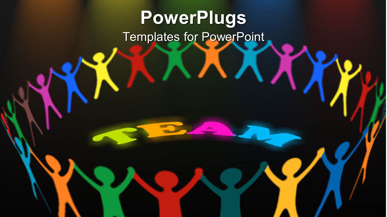 Colorful Card Boards Hands Joins Together to Show the Team Spirit