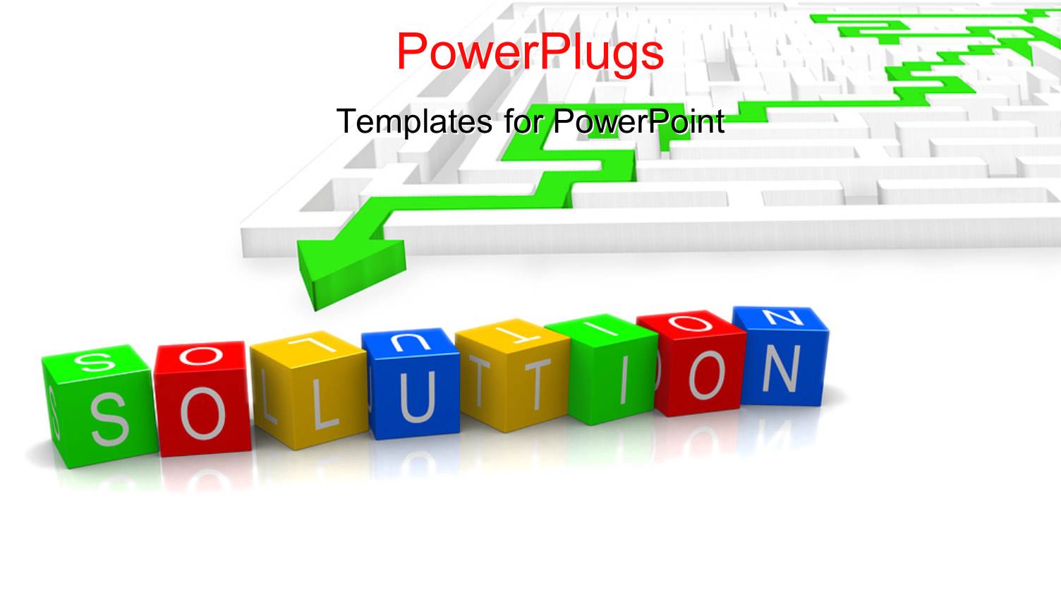 the Word Solution with a Maze in Background