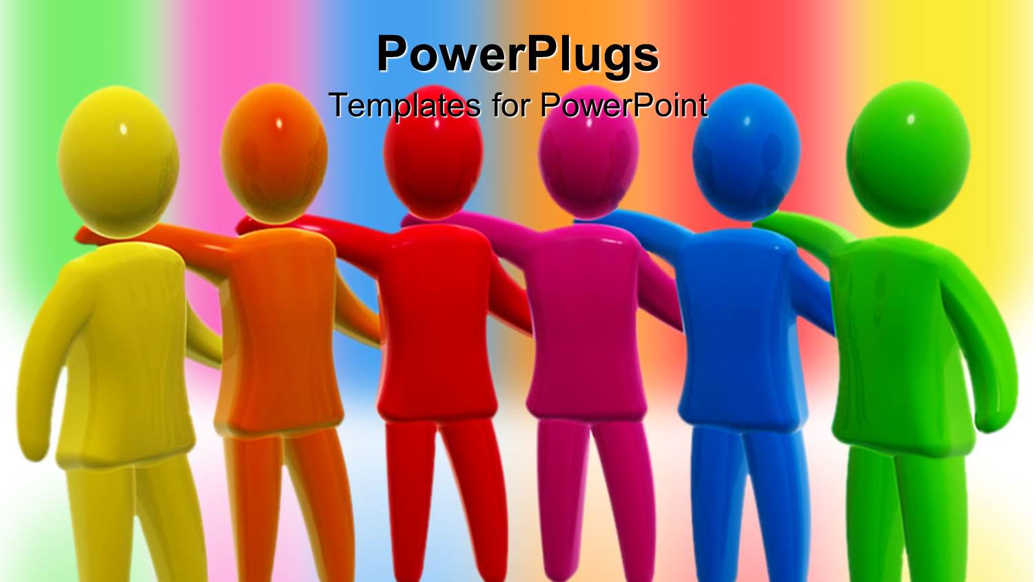 Colorful Figures Holding Each other with TEAM Text in Background