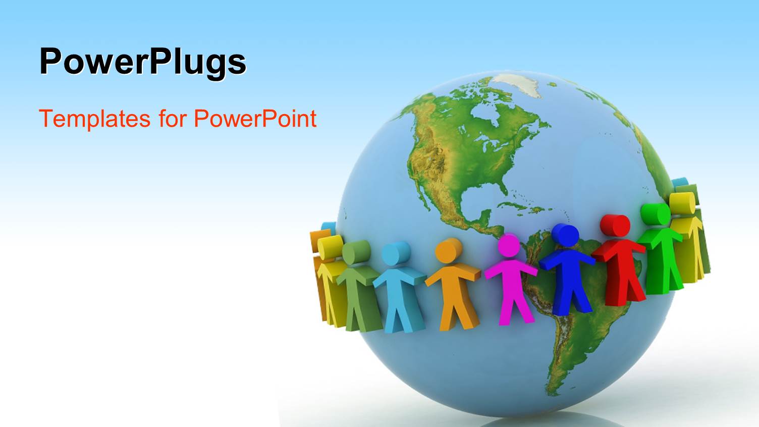 Colorful Figures Surrounding Planet Earth, Multicolored Figures on Globe Representing Concept of Global Communication